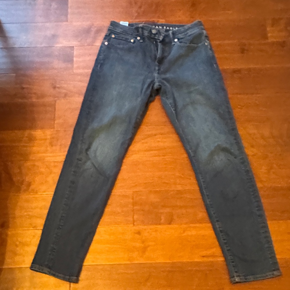 American Eagle Outfitters Dark Wash Blue Straight Jeans